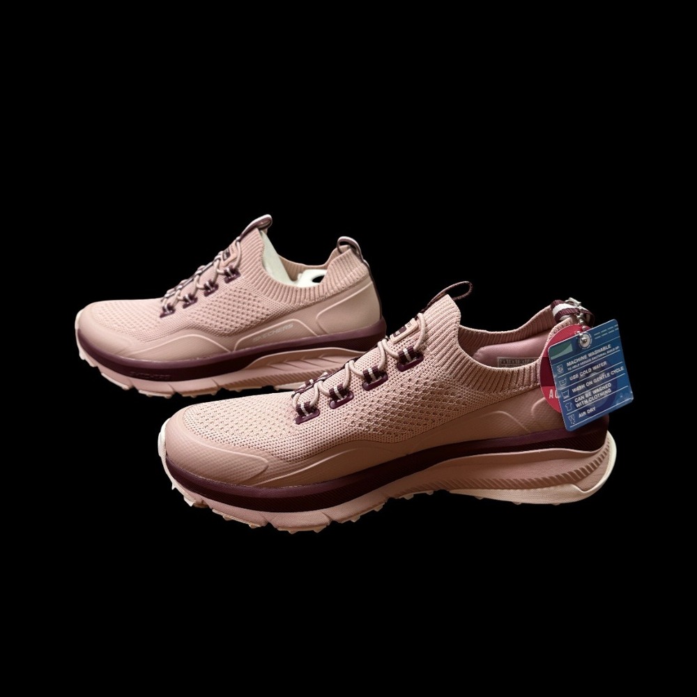 Skechers Switch Back Zenventure Womens 8.5 Rose Bungee Knit Sneakers 180159